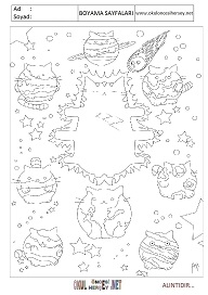 Doodle boyama sayfaları